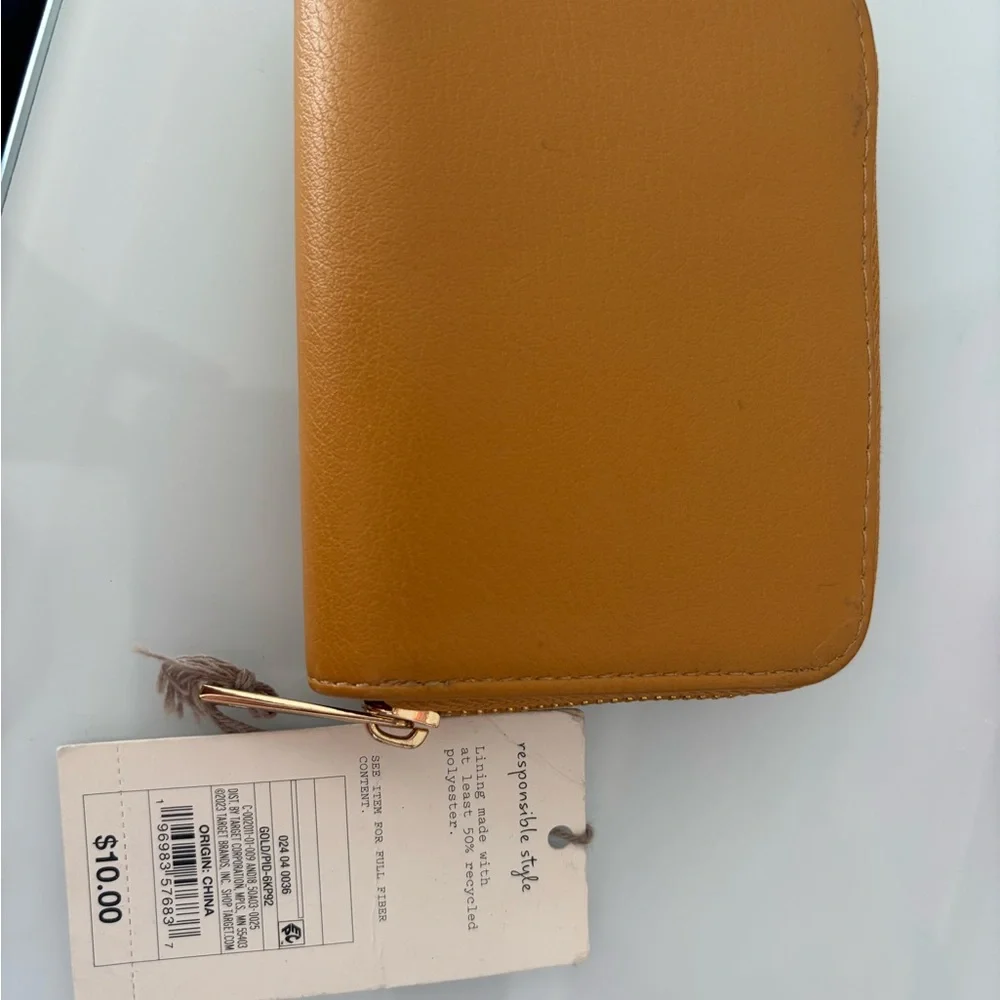 a new day Mustard Yellow Zip Wallet